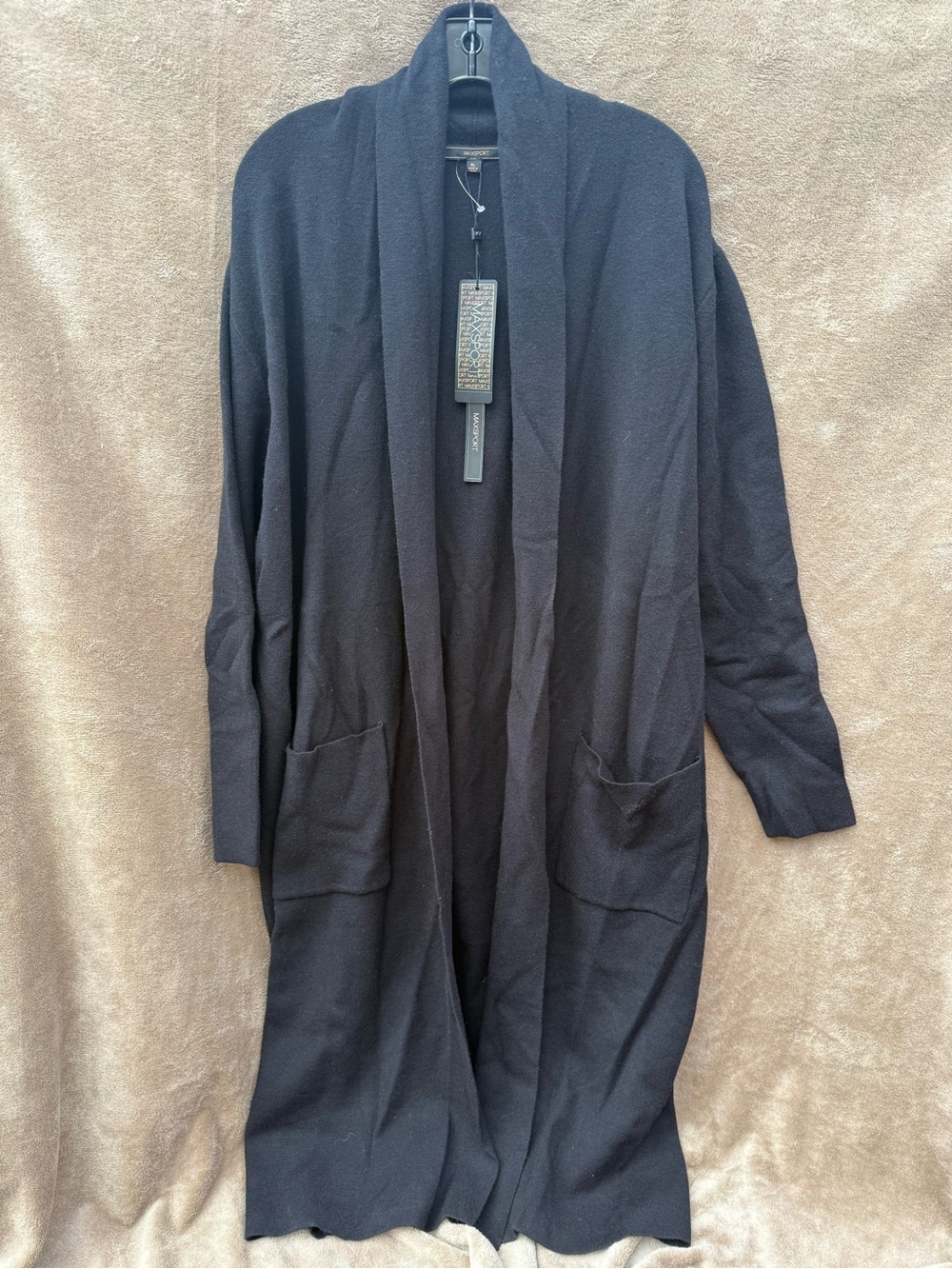 Max Sport Open-Front Long Cardigan Sweater - Women